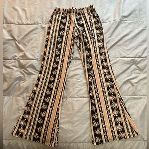 Floral flare pants